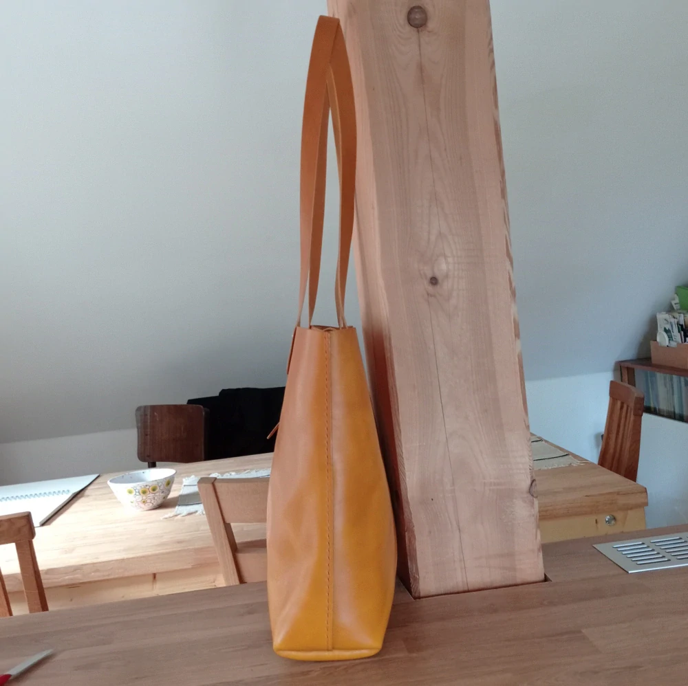 Kožená kabelka Freya hořčicová