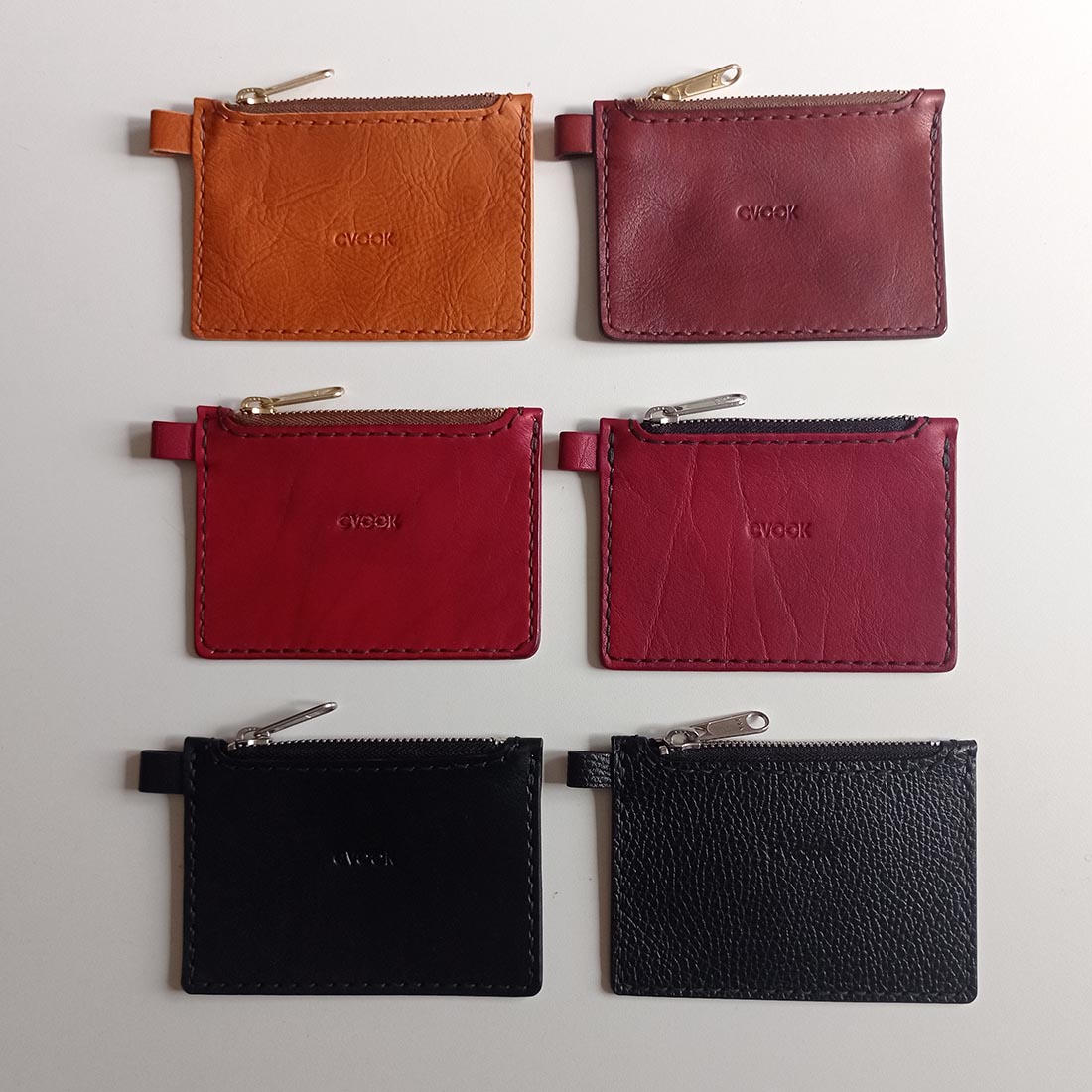 Kožená peněženka mincovka vínová 1
