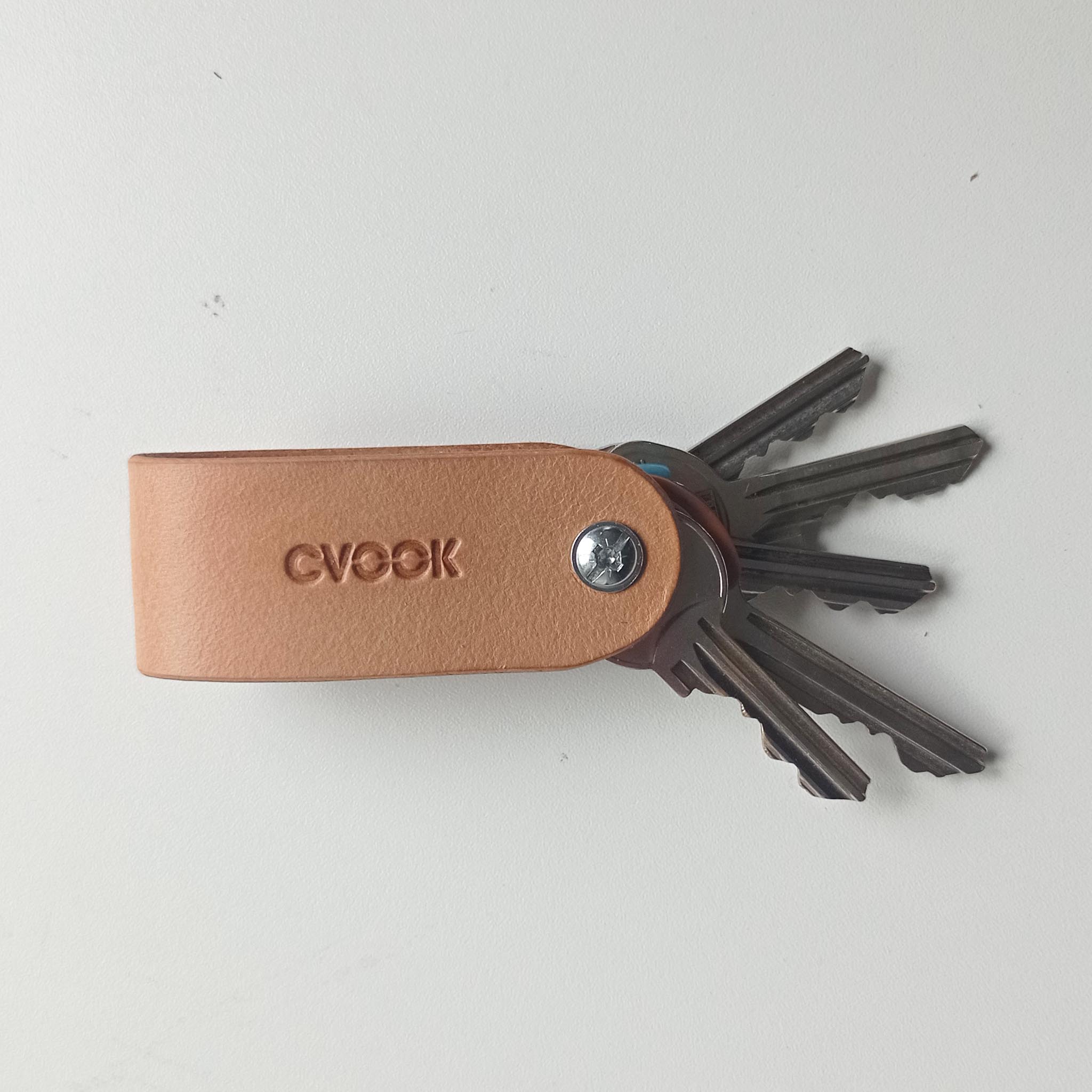 Kožená klíčenka Simple přírodní