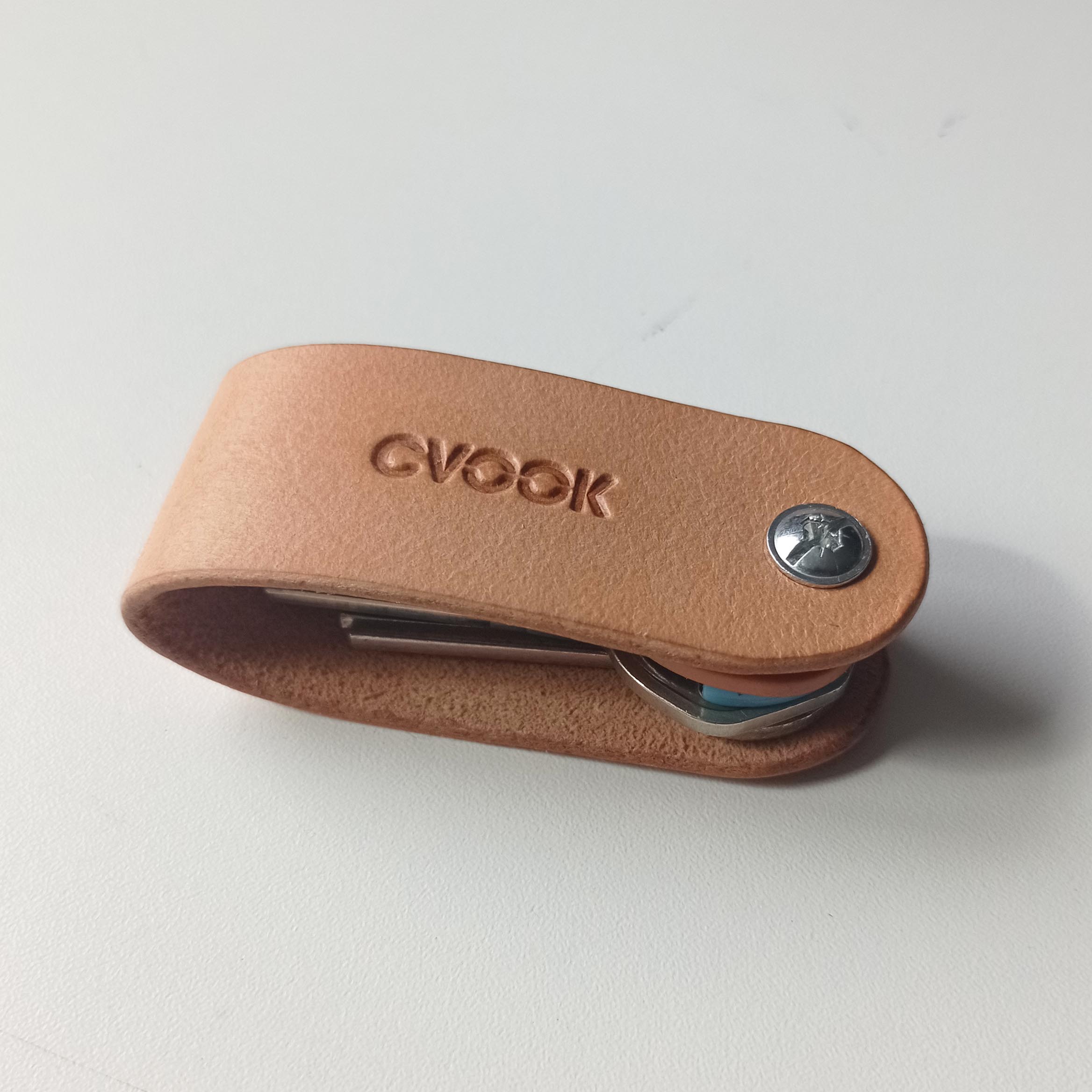 Kožená klíčenka Simple přírodní