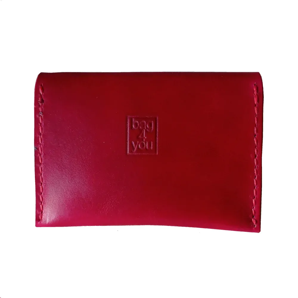 Malá kožená peněženka - červená