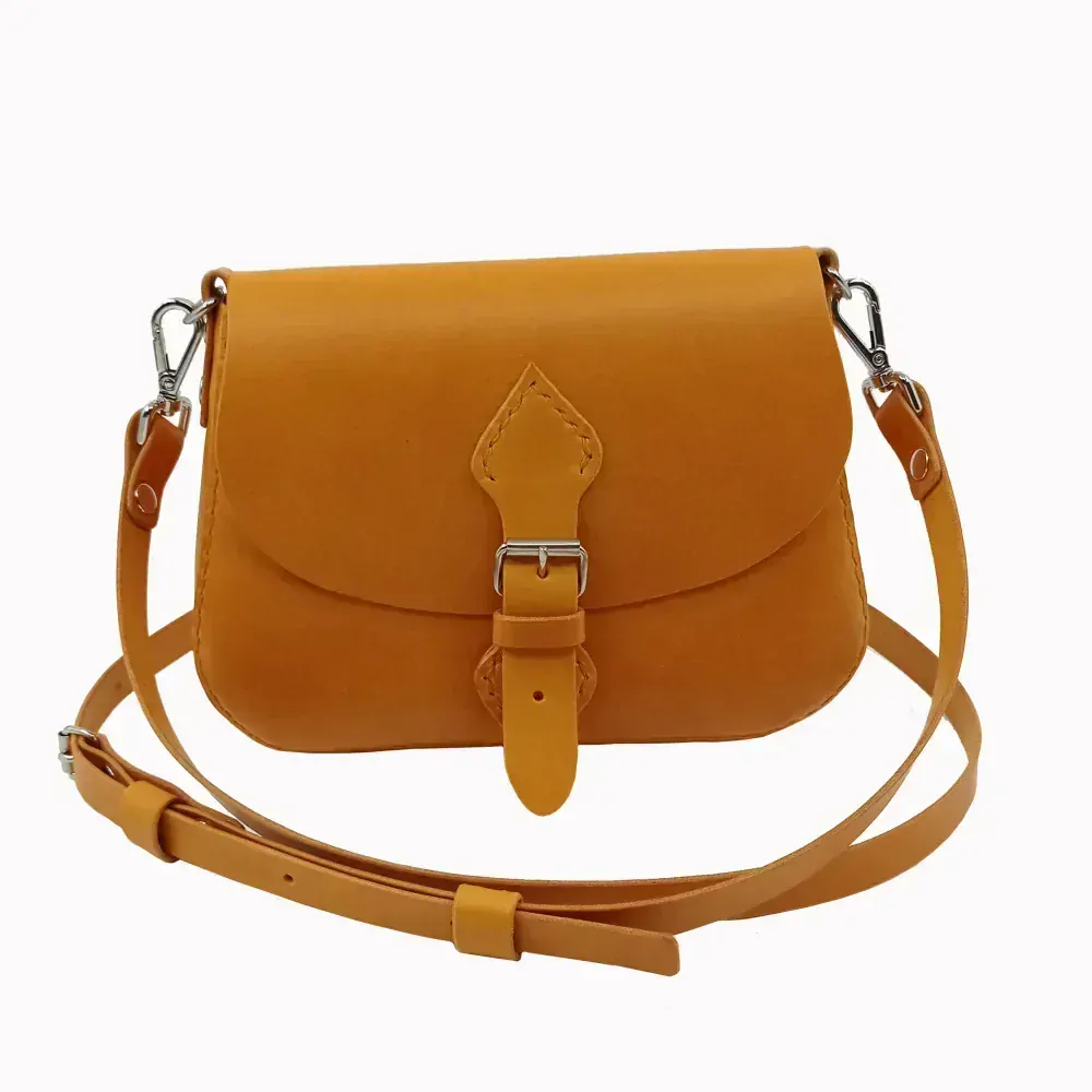 Kožená kabelka Kiara M hořčicová