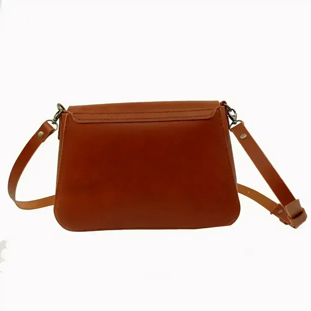 Kožená kabelka Kiara L světle hnědá