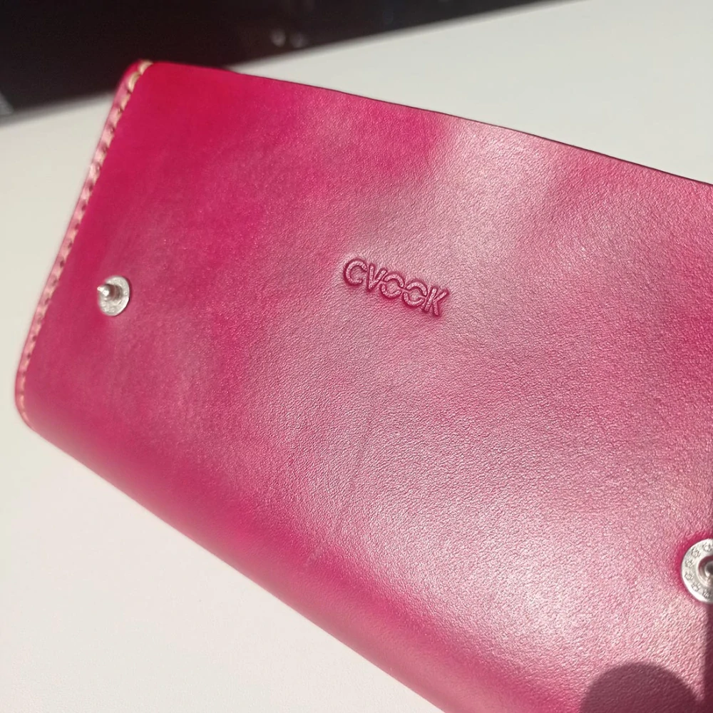 Kožená dámská peněženka červená