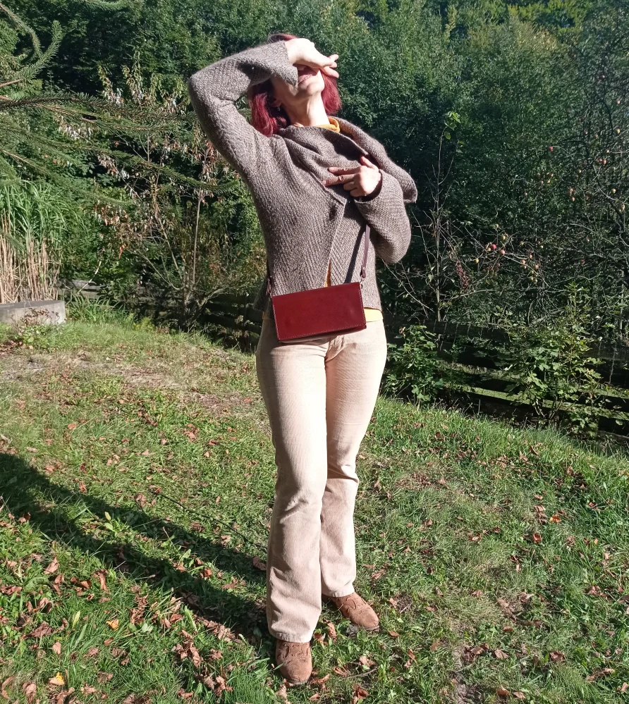 Kožené psaníčko Ebba hnědé