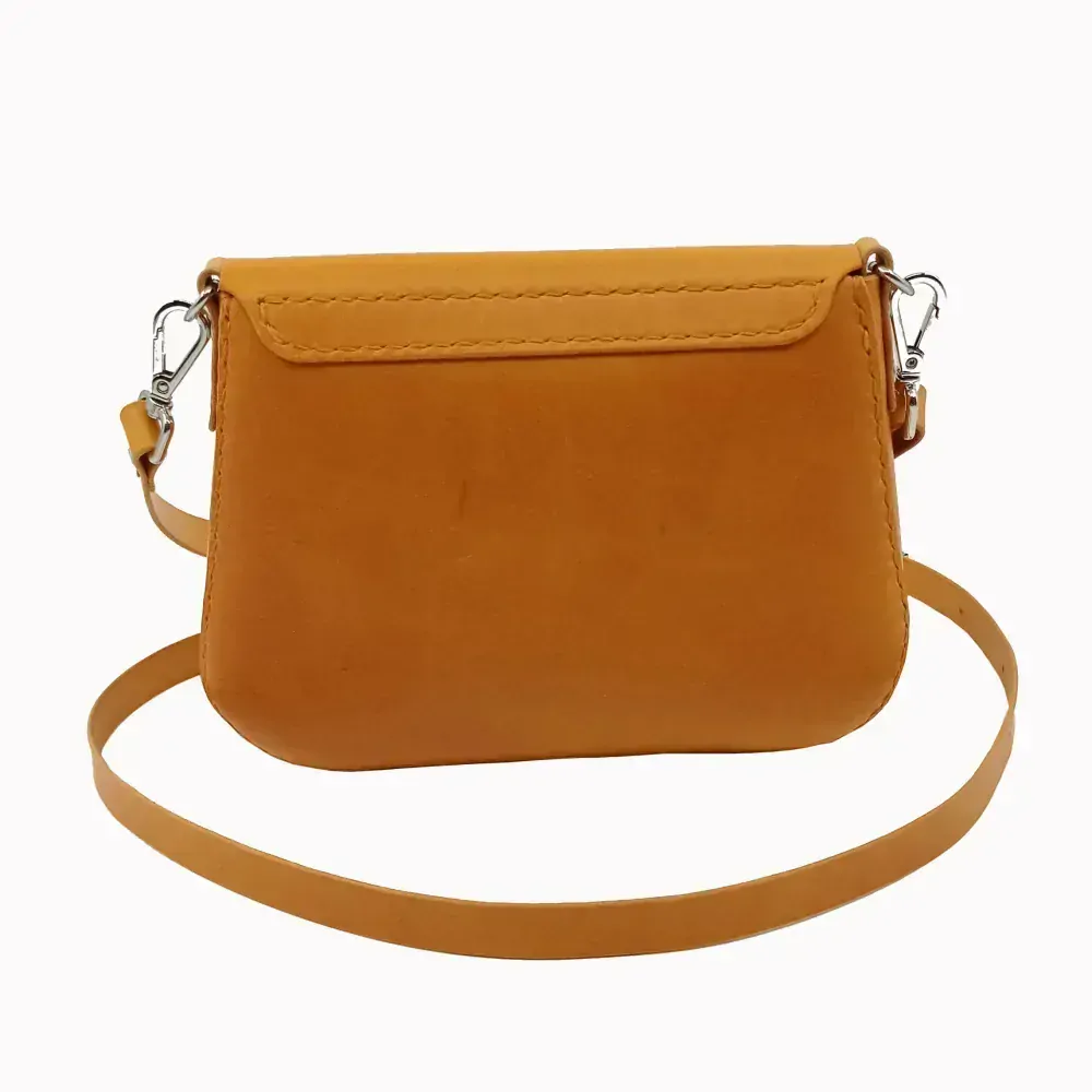 Kožená kabelka Kiara M hořčicová