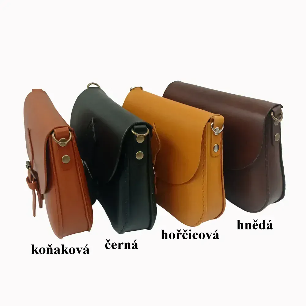 Kožená kabelka Kiara M hořčicová