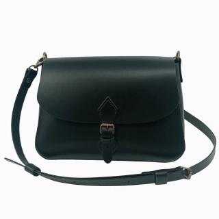 Kožená kabelka Kiara L černá