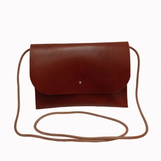 Kožené psaníčko Pia koňakové