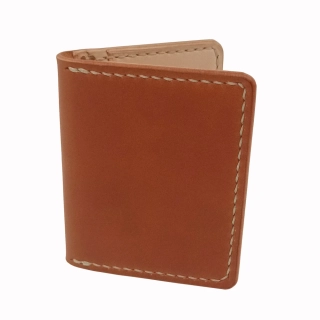 Kožené pouzdro na karty koňakové