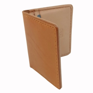 Kožené pouzdro na karty hořčicové