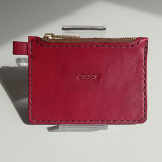 Kožená peněženka mincovka vínová 1