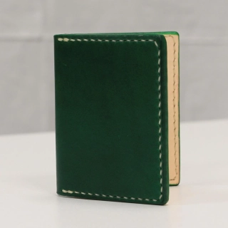 Kožené pouzdro na karty zelené