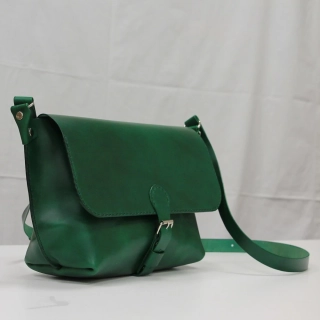 Kožená kabelka Alva zelená