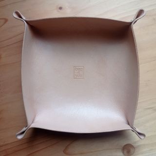 Kožená miska - přírodní