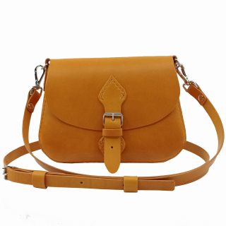 Kožená kabelka Kiara M hořčicová