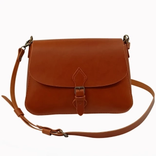 Kožená kabelka Kiara L světle hnědá